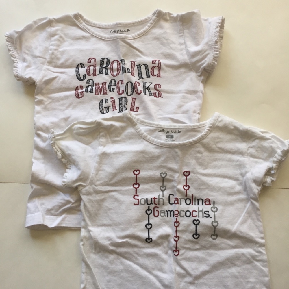 2/$12⛱ 2 South Carolina Gamecocks girls t-shirts